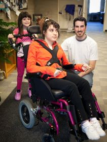 Jenna and her younger sister meet with Mike Lewis at CanAssist.