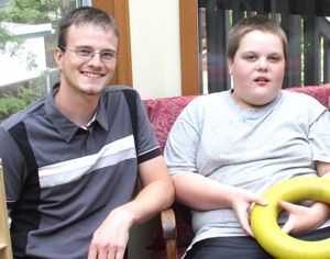 Sebastien (right) is a student at the school. He is joined by Carl.